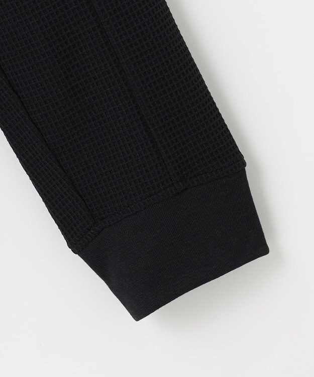 JOSEPH ABBOUD MOUNTAIN 【吸水速乾/通気性/ライナードッキング対応】ハイゲージワッフル パーカー ブラック系