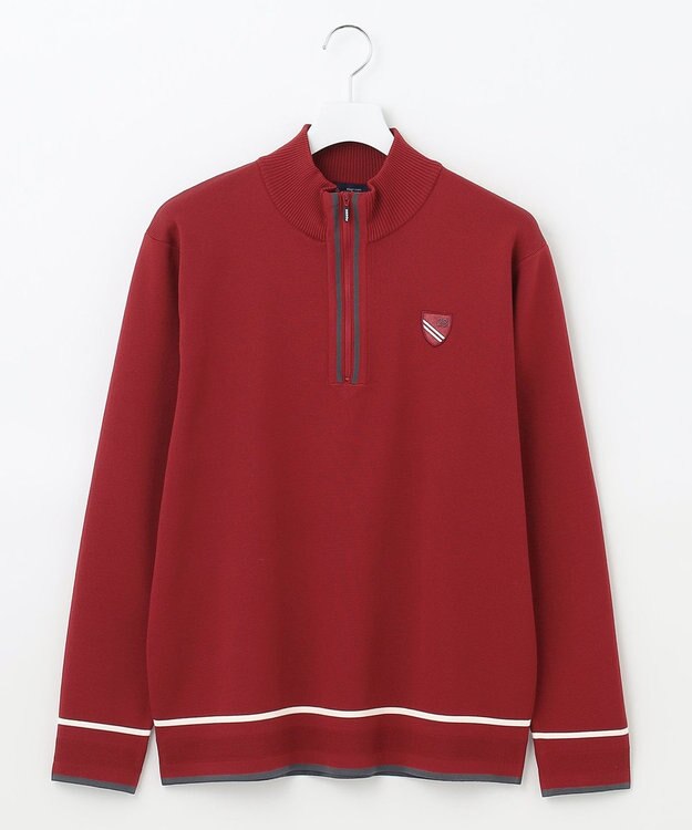 23区GOLF 【MEN】ハーフジップ ニットソー ワイン系