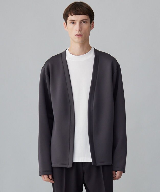 UNFILO MENS BEAUTY FORM JERSEY 着流しカーディガン チャコール