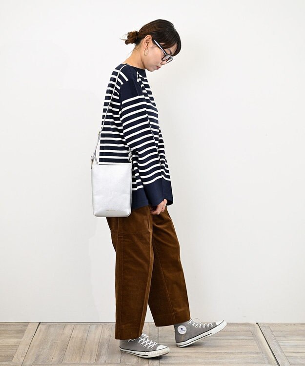 Hekhèr Le Style de Vie 新素材・新色追加【日本製】シュリンクレザー ショルダーバッグ シルバー シルバー