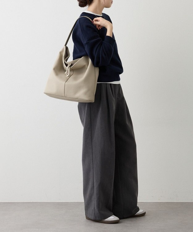 russet レザーワンショルダーバッグ(CE-1644) GrayBeige