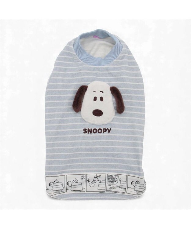 PET PARADISE スヌーピー サーモキープ お顔コミックTシャツ  小型犬 ライトインディゴブルー