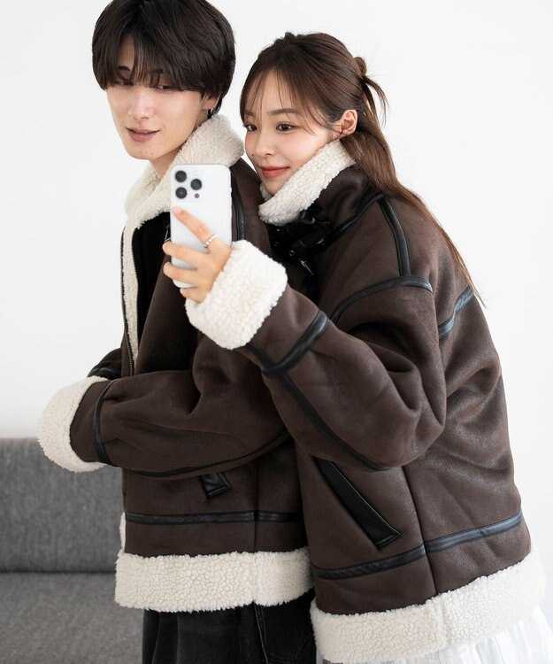 WEGO 【25年秋冬新作/ユニセックス着用ITEM/MLサイズ展開】B－3ジャケット ブラウン