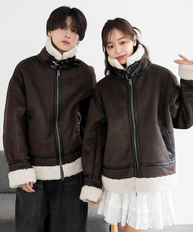 WEGO 【25年秋冬新作/ユニセックス着用ITEM/MLサイズ展開】B－3ジャケット ブラウン