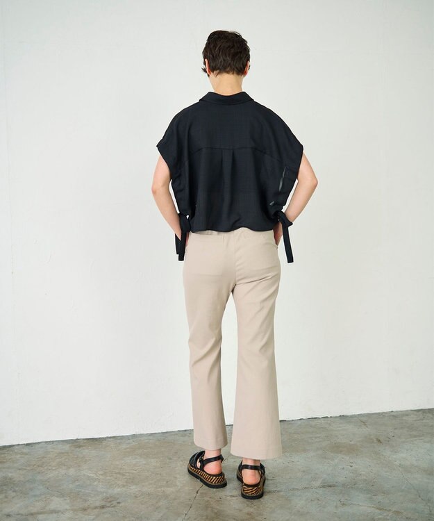 GRACE CONTINENTAL スリムフレアパンツ ベージュ