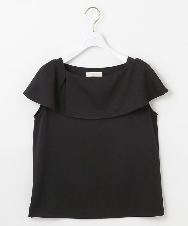 ANY SIS ケープディテール カットソー ブラック