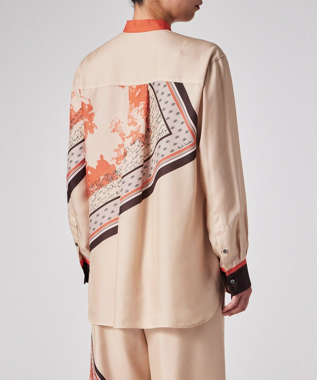 Paul Smith Travel Scarf スタンドカラー シャツ オレンジ