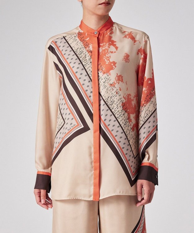 Paul Smith Travel Scarf スタンドカラー シャツ オレンジ