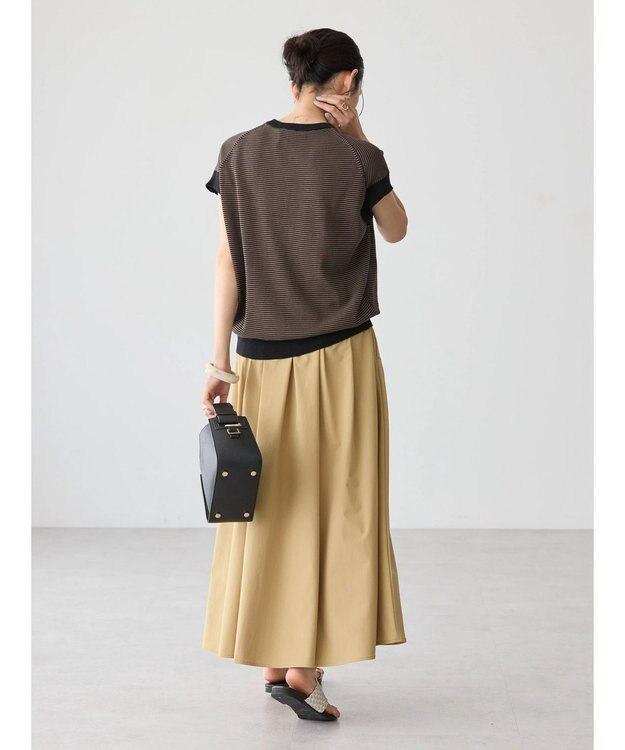 AMERICAN HOLIC イージーケア＋接触冷感ウエストタックフレアスカート Beige