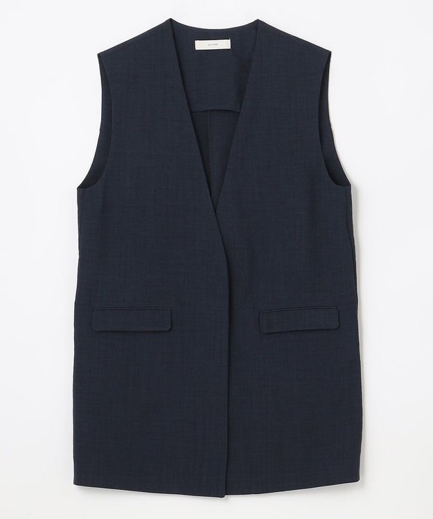 ANY リネンライクエアーヴィンテージ ジレ ネイビー