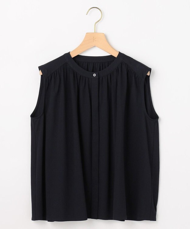 組曲 【先行予約・WEB限定】トリコットジャージー ギャザー カットソー ネイビー系