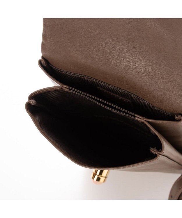 UNBILLION ペルケ perche ジェムストーンヒネリモバイルショルダー グレー