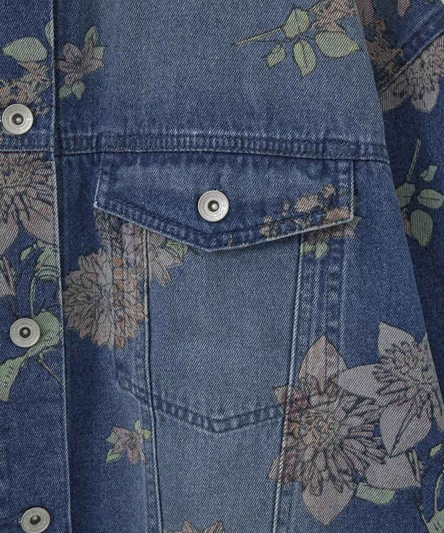 Green Parks ・SUGAR SPOON フラワーptオーバーGジャン Indigo