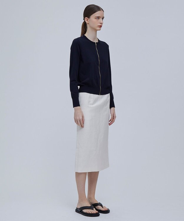 BEIGE， NADIA / ジップアップカーディガン Navy