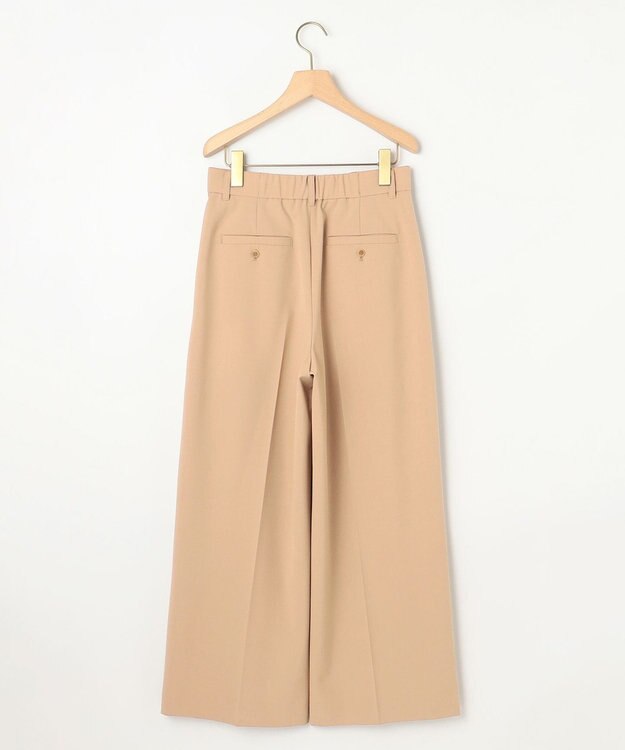 組曲 ドライタッチツイル ワイドパンツ ベージュ系
