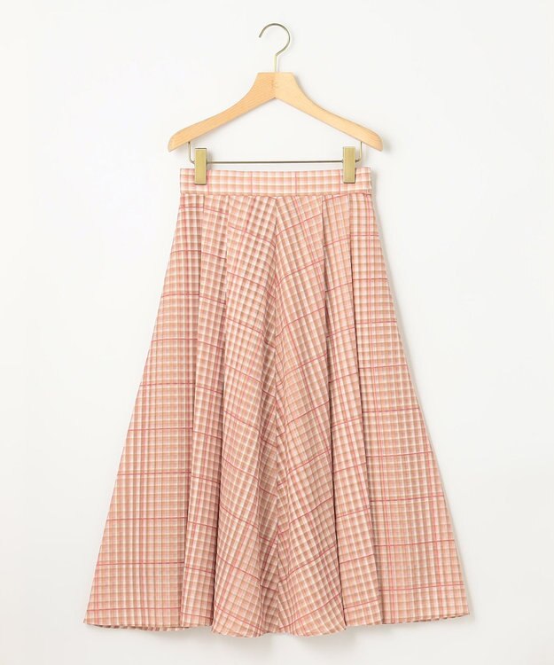 組曲 【洗える】シアーチェック スカート イエロー系3