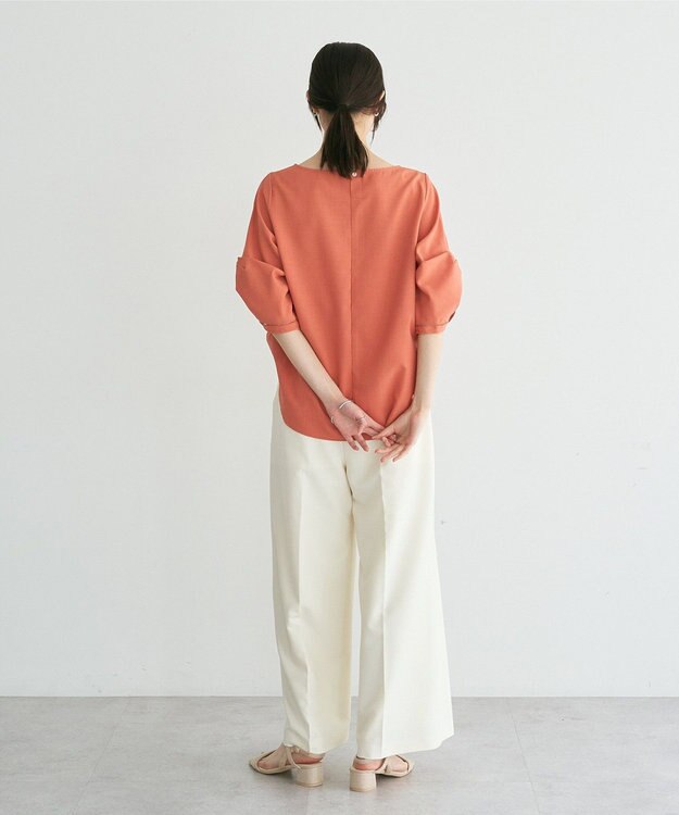 YECCA VECCA ハシゴレースタックスリーブブラウス Orange