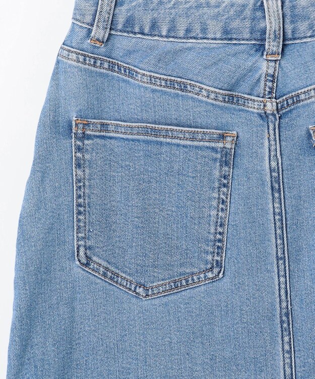 ANY L フロントスリットデニムスカート ブリーチ