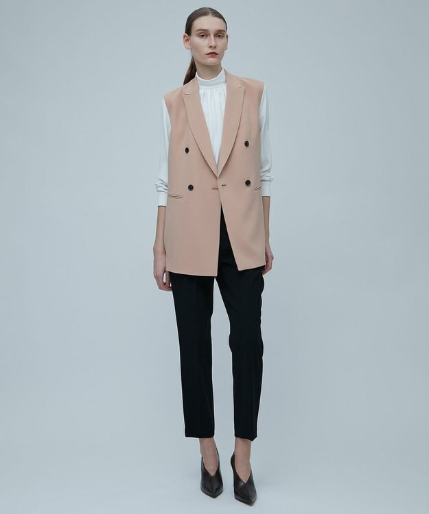 BEIGE， EVA / ハイネックロングスリーブブラウス White