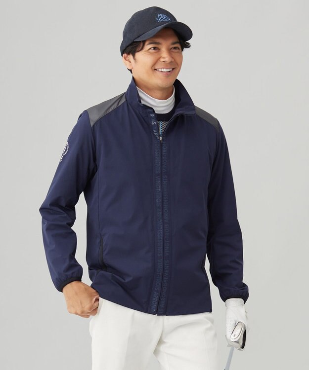 23区GOLF 【MEN】ライトフーデットブルゾン ネイビー系