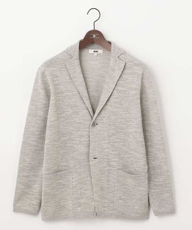 JOSEPH ABBOUD 【サスティナブル】スラブギマ カーディガン ライトグレー系