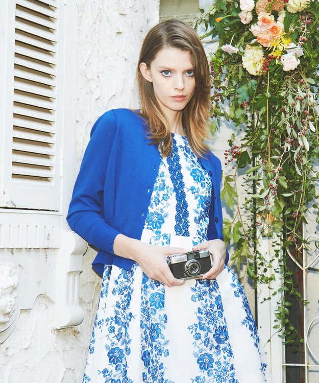 TOCCA 【洗える】BOW TIE KNIT カーディガン ブルー系