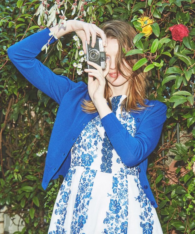 TOCCA 【洗える】BOW TIE KNIT カーディガン ブルー系