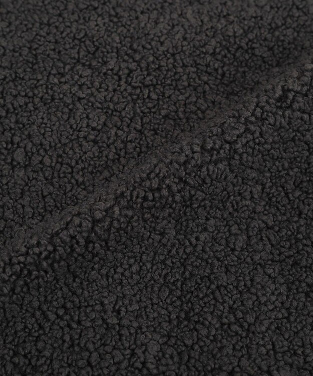 Green Parks 異素材コンビスタンドボアブルゾン Charcoal Gray