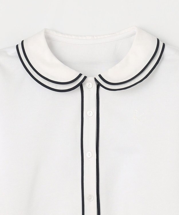 組曲 KIDS 【150-170㎝】ダブルカラー ブラウス オフホワイト系