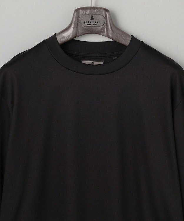 GOTAIRIKU 【綿100％】カバーネック ドレスTシャツ_ロング ブラック系