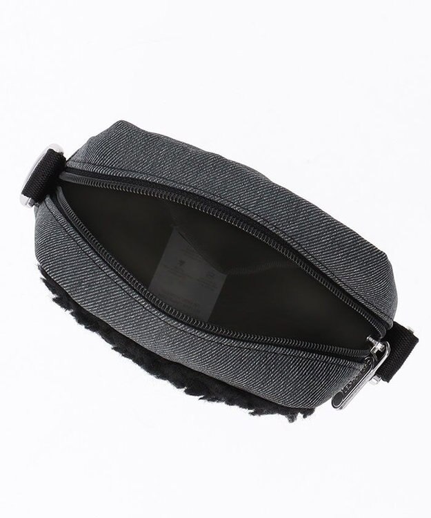 LeSportsac DENIM PHONE CROSSBODY/ブラックデニム/ブラックシェルパ ブラックデニム/ブラックシェルパ