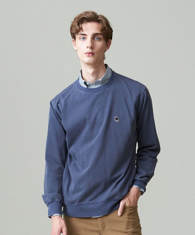 J.PRESS MEN バックブルクルーネック スウェット ブルー系