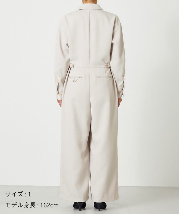 NAVE 【ReNAVE・洗える/UVカット】スパンポリエステル ジャンプスーツ ベージュ系