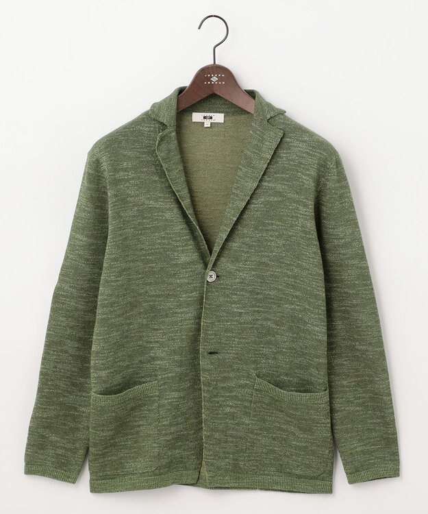 JOSEPH ABBOUD 【サスティナブル】スラブギマ カーディガン 黄緑系