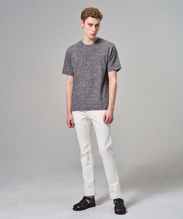 JOSEPH HOMME 【WEB・一部店舗限定】 メランジウィーブ　半袖カットソー グレー系
