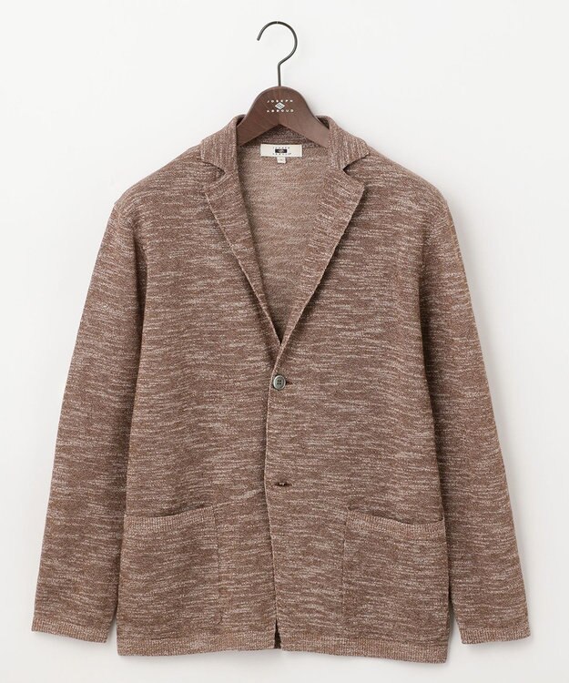 JOSEPH ABBOUD 【サスティナブル】スラブギマ カーディガン ブラウン系