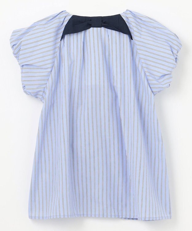 組曲 KIDS 【150-160㎝】サマーストライプ ブラウス サックスブルー系1