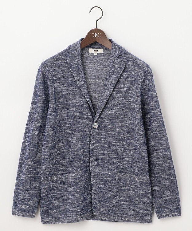 JOSEPH ABBOUD 【サスティナブル】スラブギマ カーディガン ブルー系