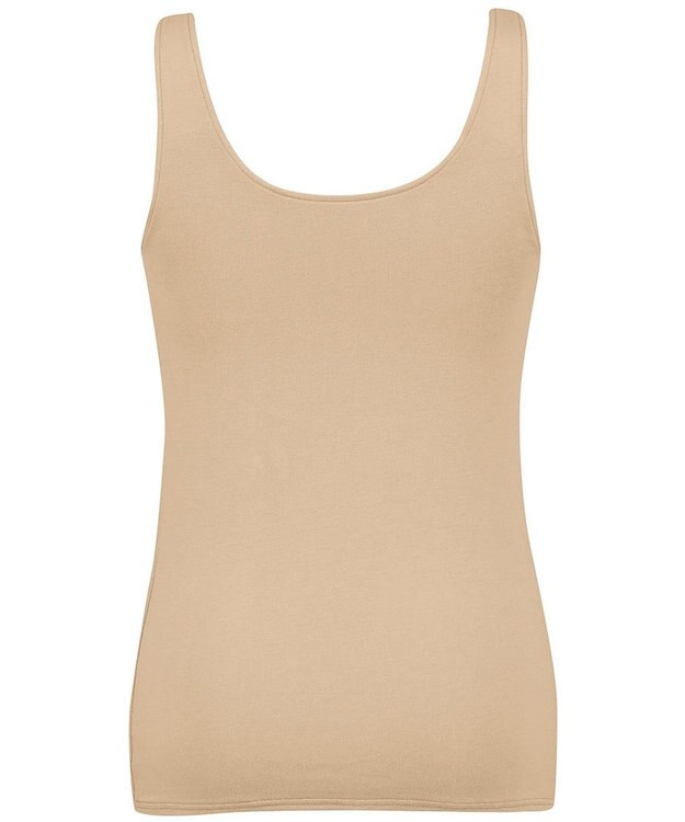 Wing カップ付きタンクトップ 綿混(身生地部) ラク きれいなバストシルエット 【シンクロブラトップ 綿混タイプ】 ブラトップ ET1132 ウイング／ワコール シナモンブラウン