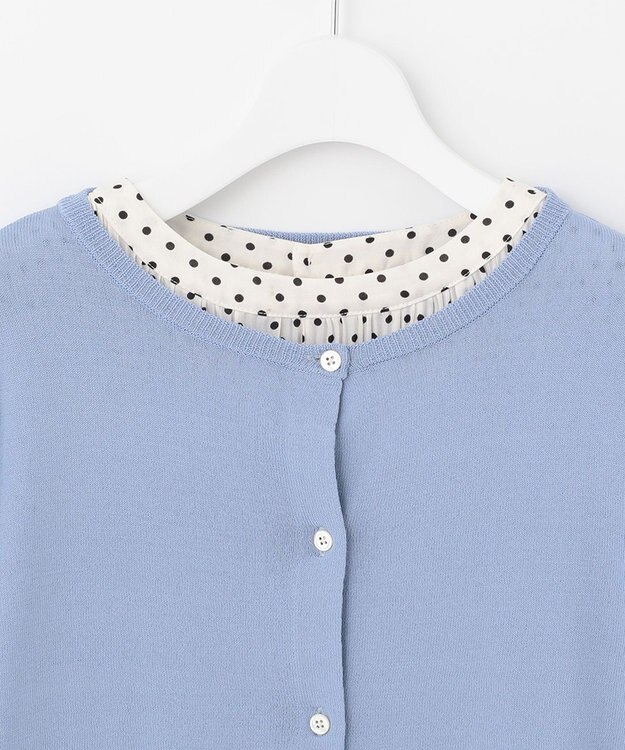 自由区 【WEB限定】ニットカーディガン×ブラウス セット アイボリー系9