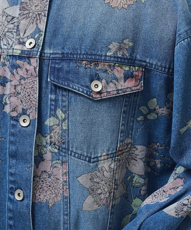 Green Parks ・SUGAR SPOON フラワーptオーバーGジャン Indigo