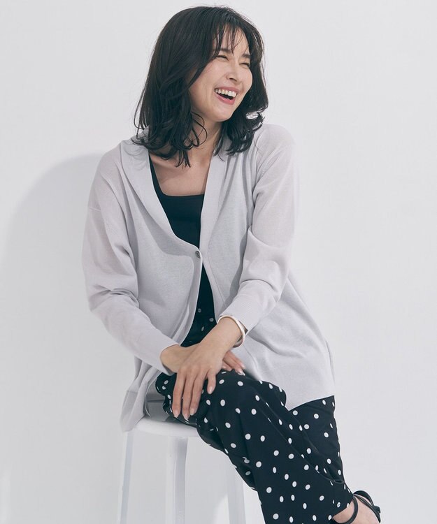 UNFILO L 【WEB限定カラー】イージーカーディガン グレー