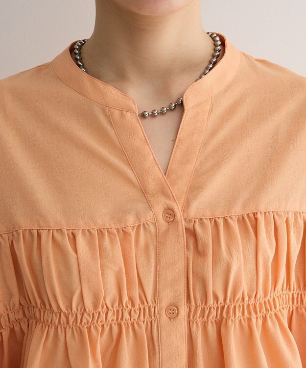 Green Parks シャーリングスキッパーシャツ Orange