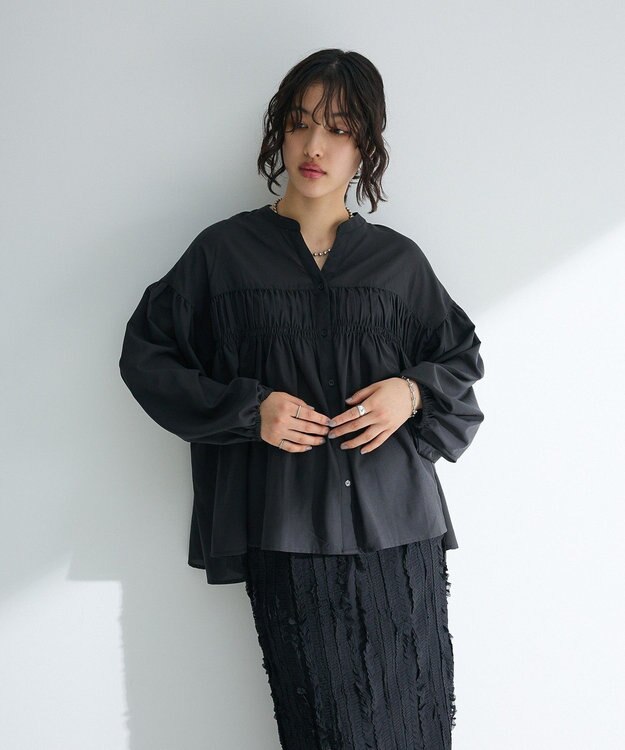 Green Parks シャーリングスキッパーシャツ Orange