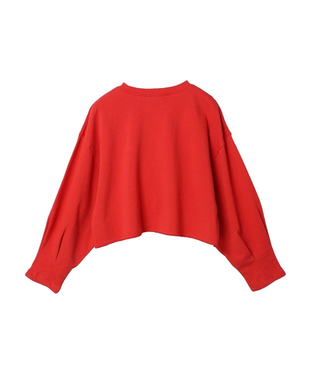 Green Parks クロップド丈ロゴプルオーバー Red