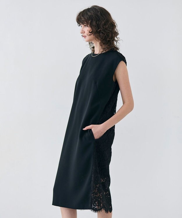 BEIGE， KALMIA / バックファスナーレースドレス Black
