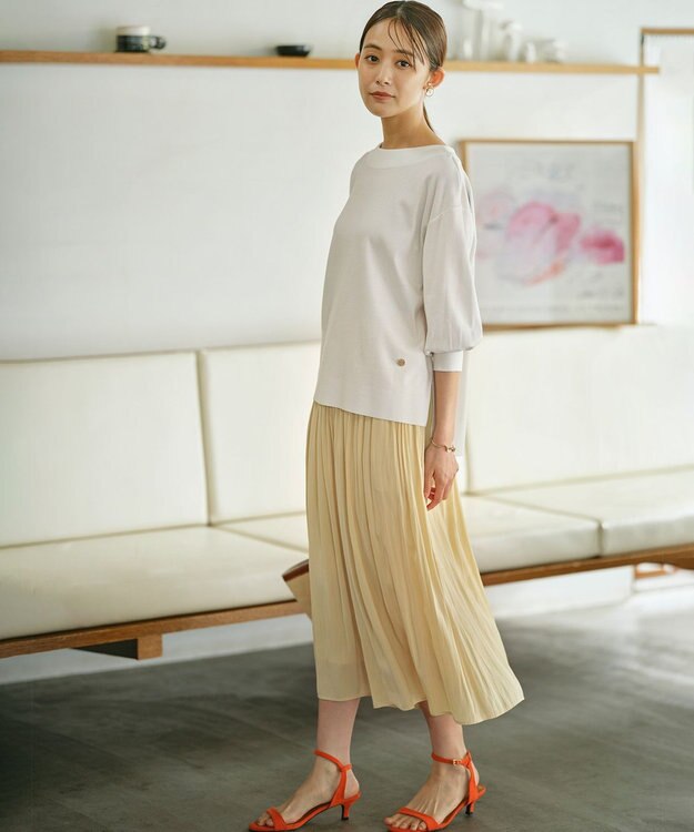 組曲 S 【WEB限定】セーターマシーン リラクシーニットTシャツ アイボリー系