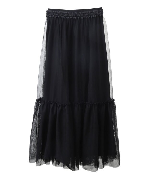 earth music&ecology Ｍｕｌｔｉｗａｙチュールスカート Black