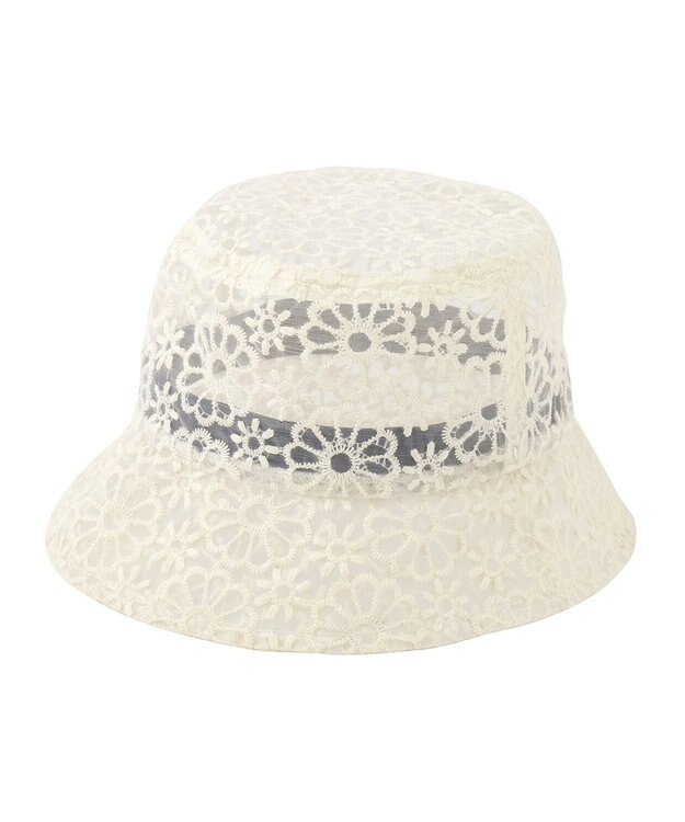 MOONBAT PAUL & JOE(ポール＆ジョー) レースシアーバケットハット ホワイト