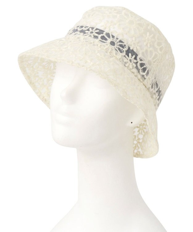 MOONBAT PAUL & JOE(ポール＆ジョー) レースシアーバケットハット ホワイト